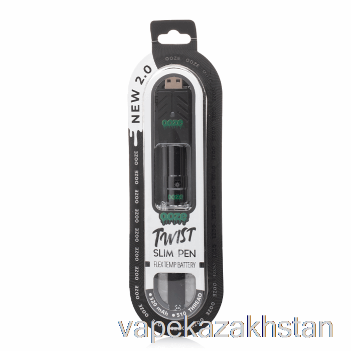 Vape Disposable Ooze Slim Twist Pen 2.0 Flex Temp Battery Panther Black